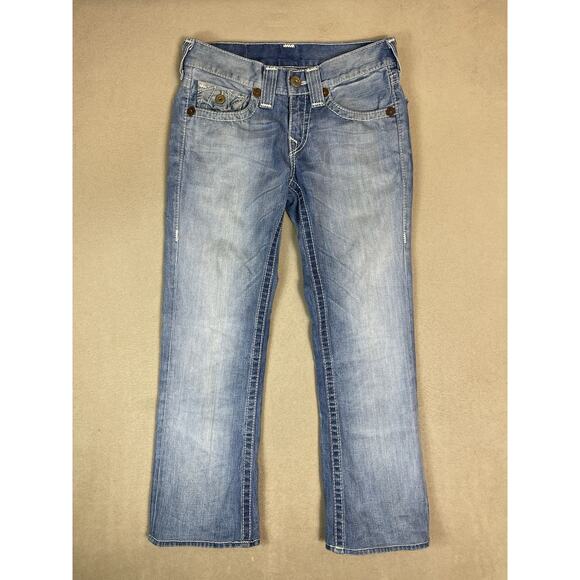 True Religion Jeans Mens 29x29 Blue Billy Big T Straight Leg Regular Fit Denim - Picture 1 of 14